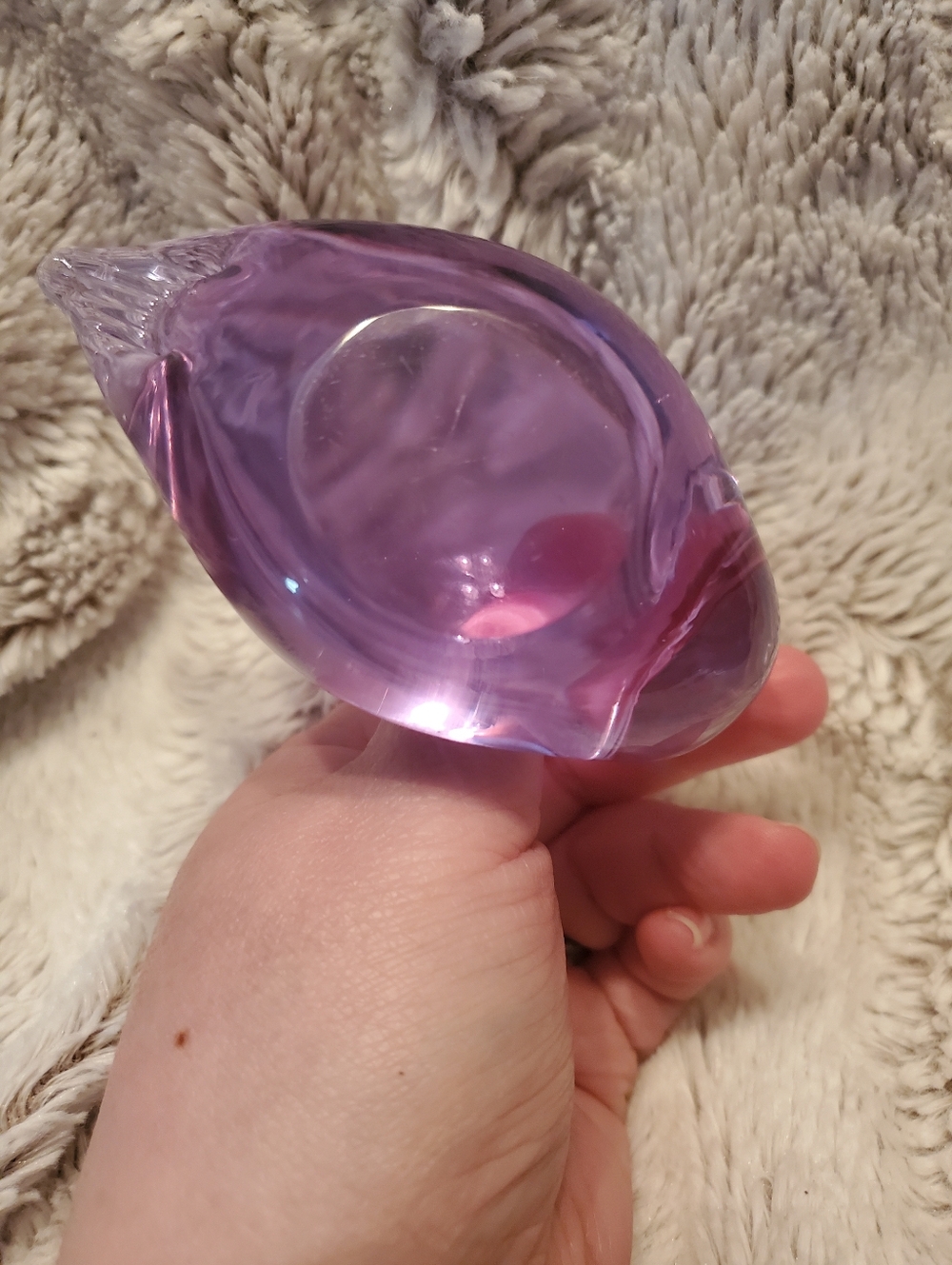 Vintage Konstglas Ronneby Sweden Lavender Purple Art Glass Swan Bird Figurine - Picture 6 of 8